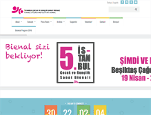 Tablet Screenshot of cocukgenclikbienal.org